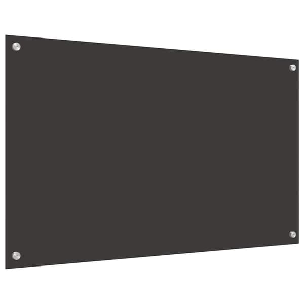Köksskydd 2 pcs Mörkgrå 100 x 60 cm härdat glas