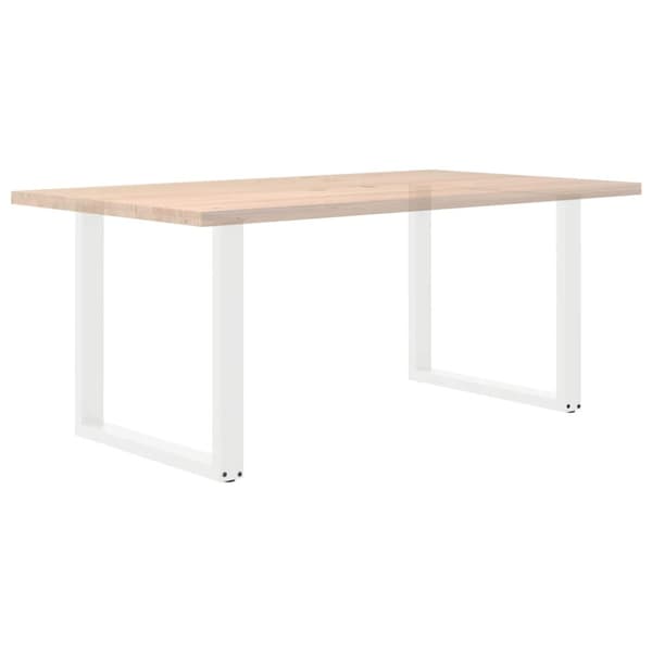 Matbordsben U-formade 2 st vita 80x(72-73) cm stål
