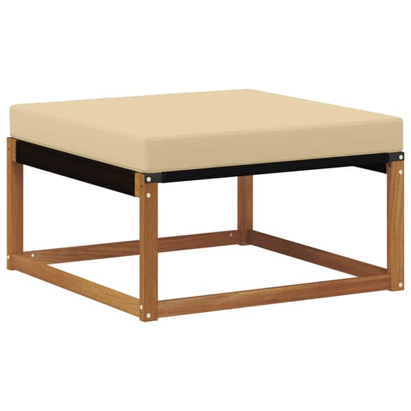 Utomhussoffset med kudde 7 pcs Naturlig och Beige
