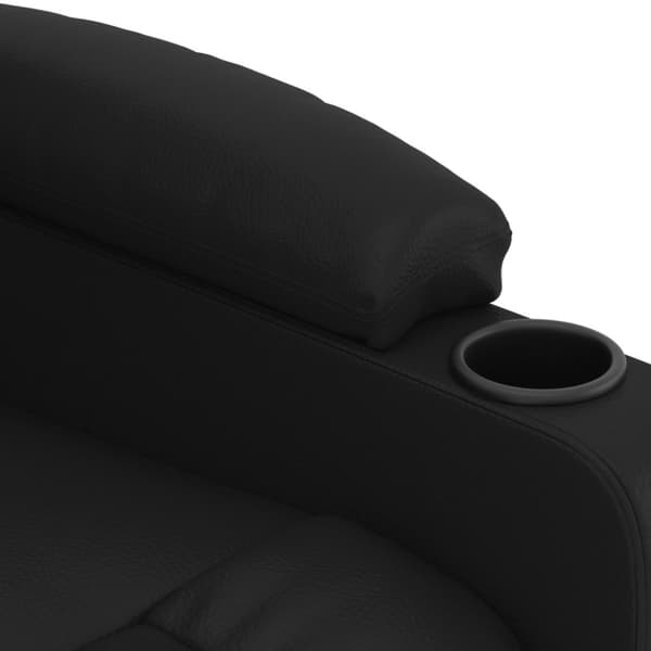 Elektrisk reclinerfåtölj svart konstläder
