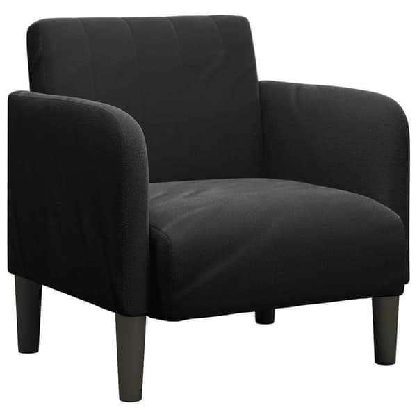 Soffstol med armstöd svart 54 cm sammet