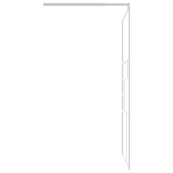 Duschvägg 100x195 cm ESG-glas vit