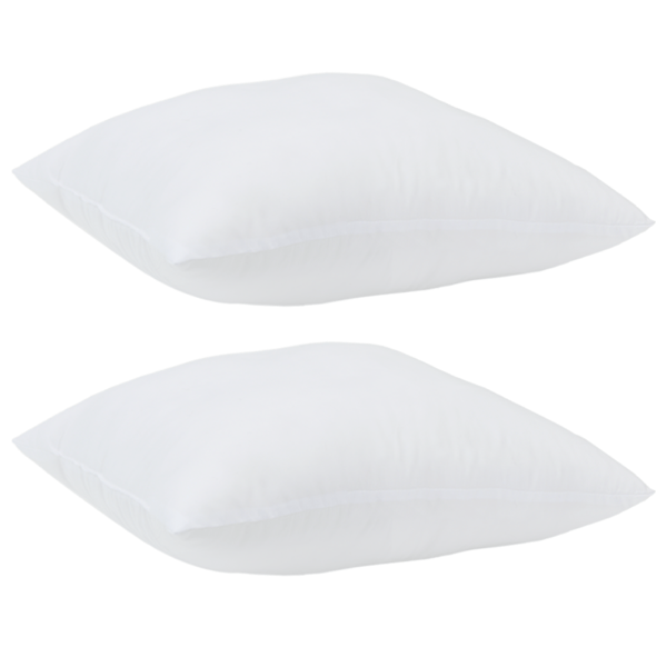 Kudde med kudde 2 pcs Vit 60 x 60 x 20 cm Polyester