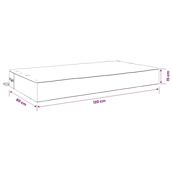 Sittkudde SOEST 100% Polyester Blå 120 x 80 x 15 cm