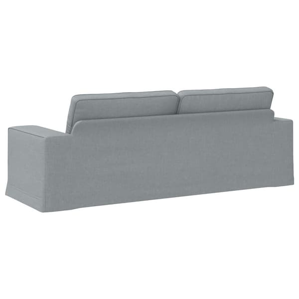 Soffa Ljusgrå 222 x 80 x 82 cm tyg