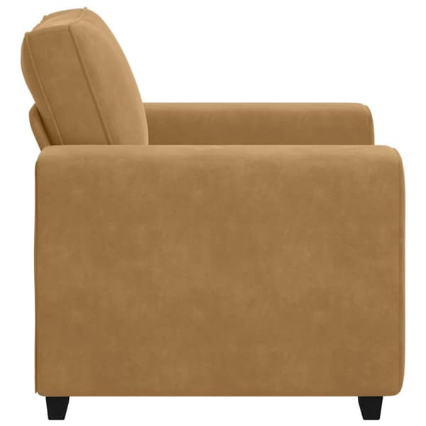 Soffstol brun 100x77x82 cm sammet