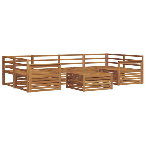Utomhussoffset 7 pcs Naturfärg