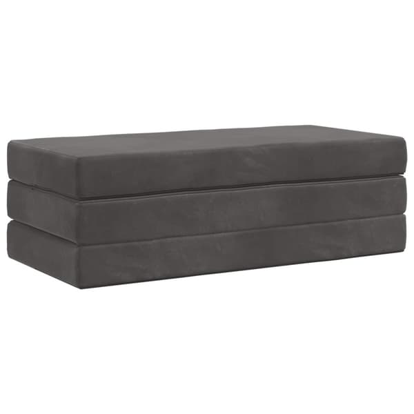 Fällbar Soffbed 140 x 67 x 45 cm Mörkgrå