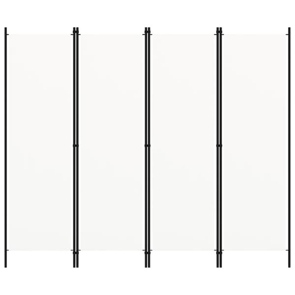 Rumsavdelare 4 paneler vit 200x180 cm