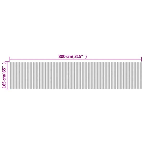 Rumsavdelare grå bredd 800 cm höjd 165 cm bambu