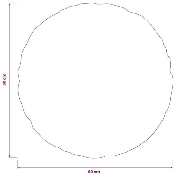 Kuddöverdrag 2 st HEERLEN Ljusgrå Ø 60 cm Chenilletyg