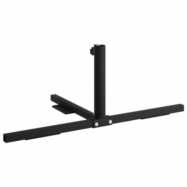Halv Parasol Basram Svart Stål for 32-38 mm Pole