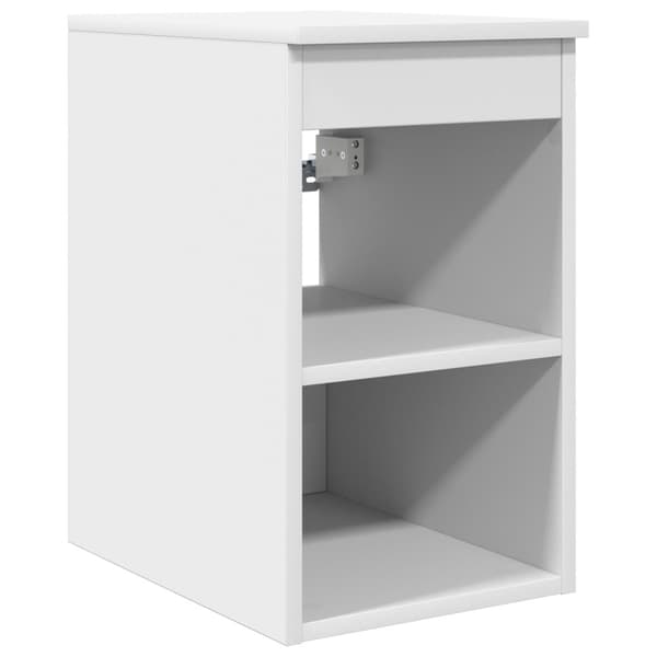 Badrumsmöbelset 4 pcs Vit Konstruerat trä och glas