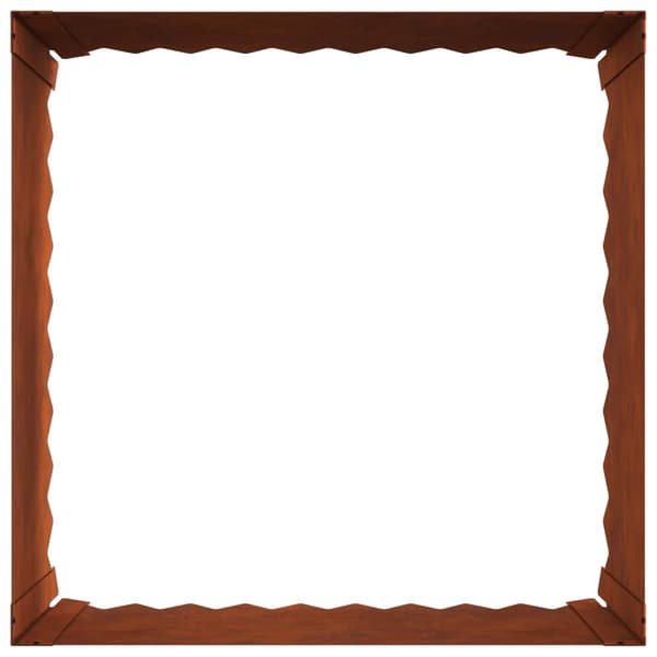 Kant för gräsmatta 4 pcs 60 x 60 x 35 cm Stål Rostig