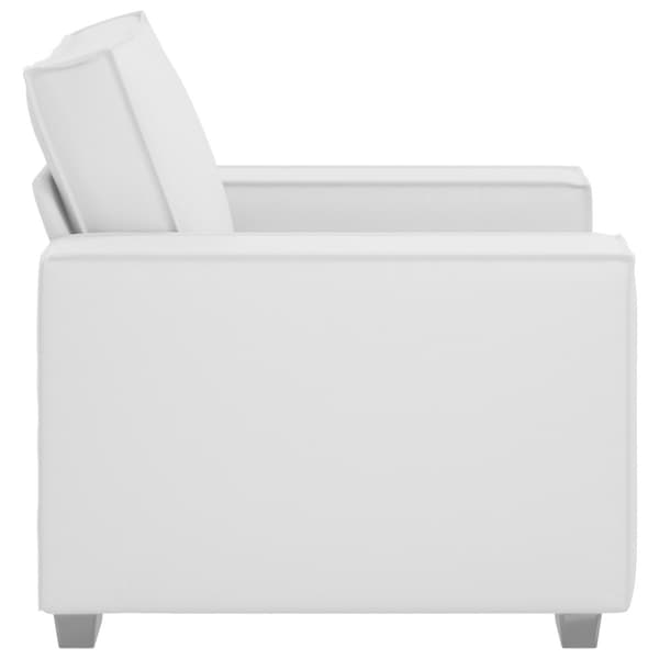Soffstol Vit 100 cm Konstläder