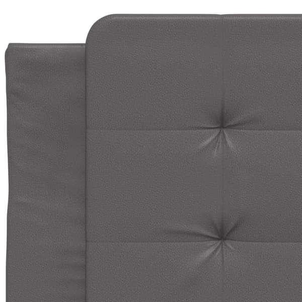 Bed Frame with LED without Mattress "Zadar" Grey 100x200 cm