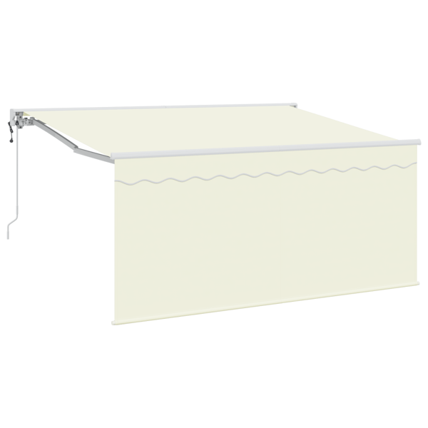 Utfällbar markis Kräm 300 x 200 cm Polyester och aluminium
