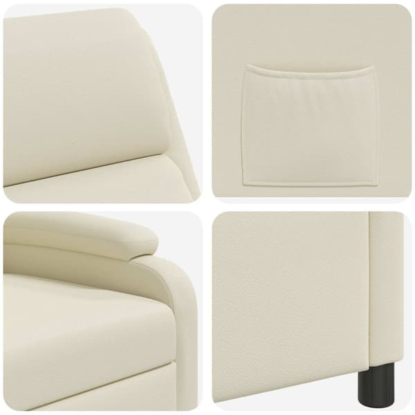 Recliner Gräddvit Konstläder
