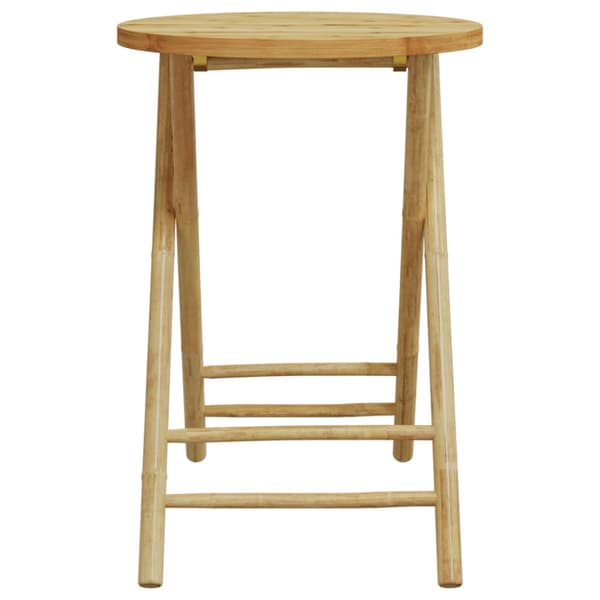 Hopfällbart trädgårdsbord Ø55x75 cm bambu