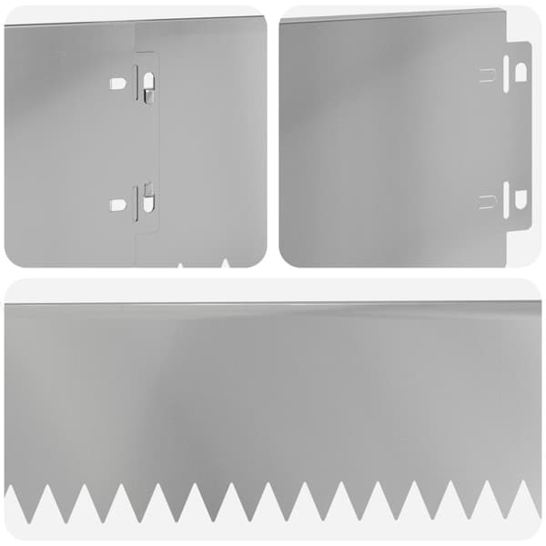 Kant för gräsmatta 30 pcs 103 x 15 cm Stål Silver