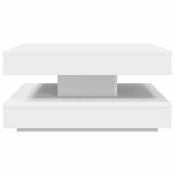 Soffbord 360 grader vridbart vit 70x70x34,5 cm