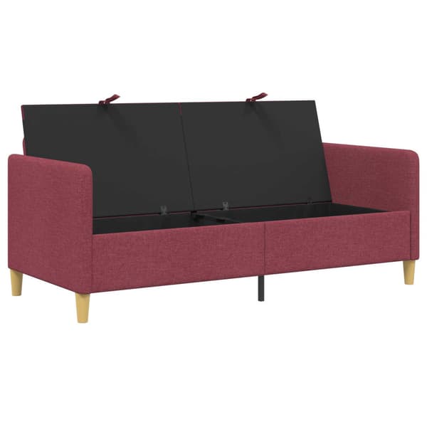Soffa med förvaring Vinröd 172 x 78 x 87 cm Polyester