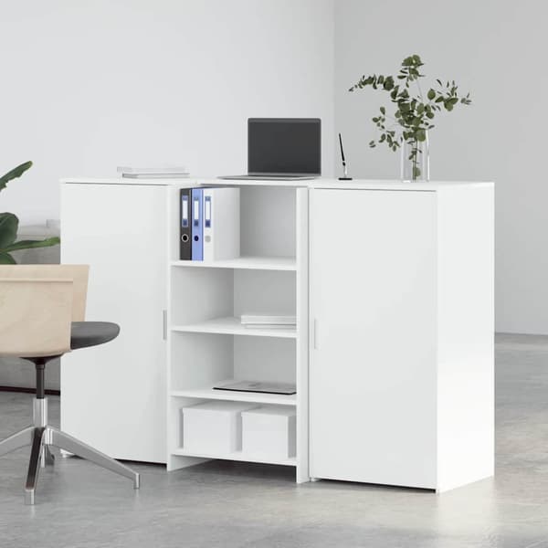 Receptionsdisk vit 155x50x103,5 cm konstruerat trä