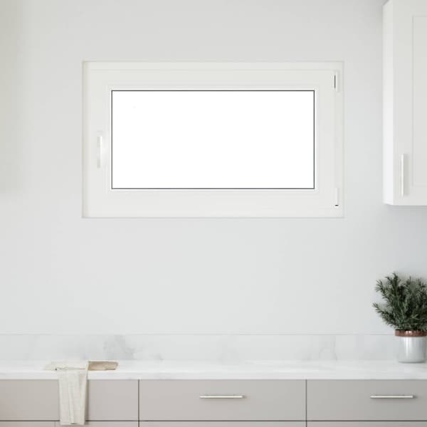Källarfönster RISOR 100 x 60 cm PVC och glas Vit