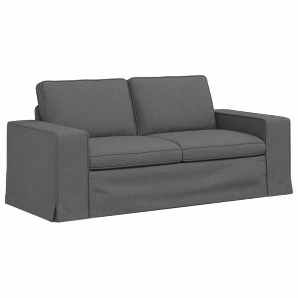 Soffa Mörkgrå 182 x 80 x 82 cm tyg