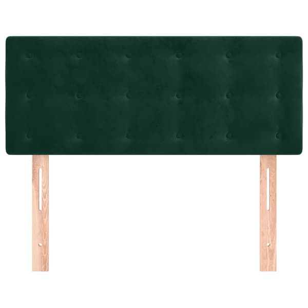 Sänggavel mörkgrön 90x5x78/88 cm sammet