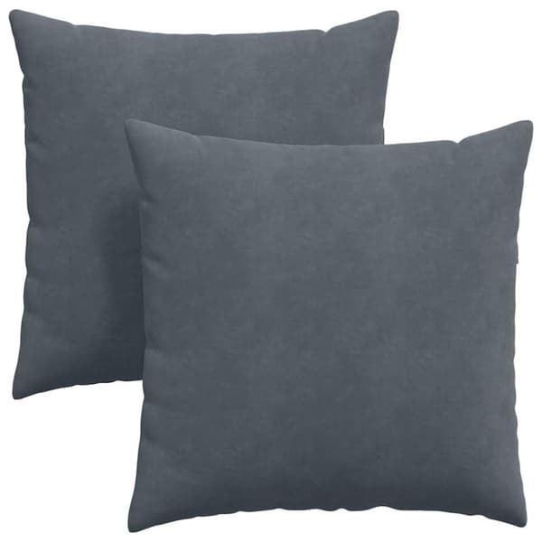 Sofakuddar 2 pcs Mörkgrå 60 x 60 cm Kordread tyg