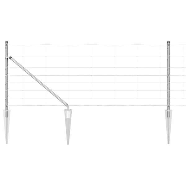 Stängselstolpe Galvaniserad 100 x 0,8 m Stål
