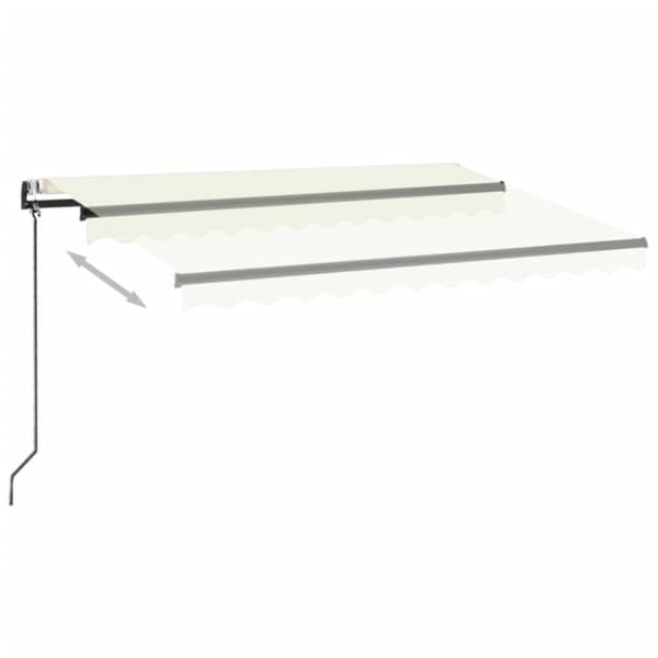 Automatisk markis 350x250 cm gräddvit