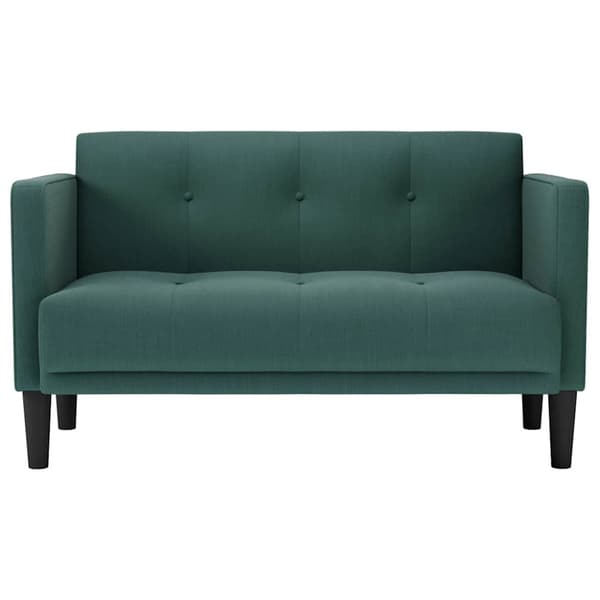 Loveseat soffa mörkgrön 111 cm tyg