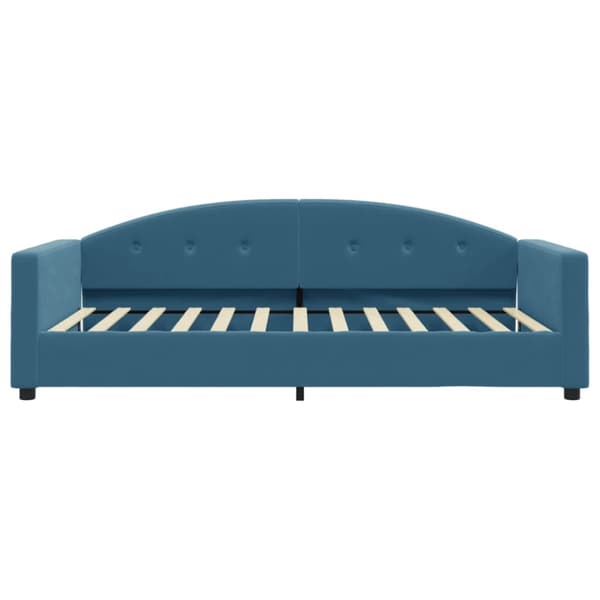 Dagbädd med madrass blå 100x200 cm sammet