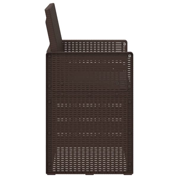 Trädgårdsmatstolar 2 pcs Brun och antracit PP