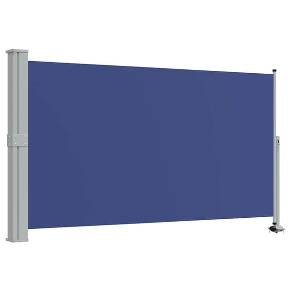 Infällbar sidomarkis 140 x 300 cm blå