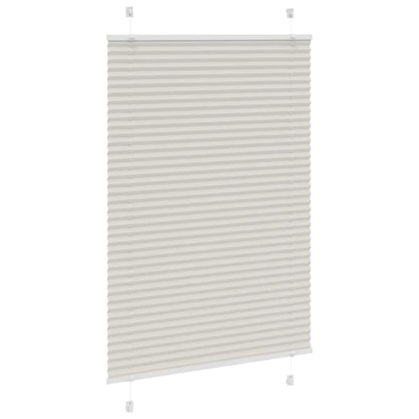 Plisserad persienn ljusgrå 90x100 cm tyg bredd 89,4cm polyester