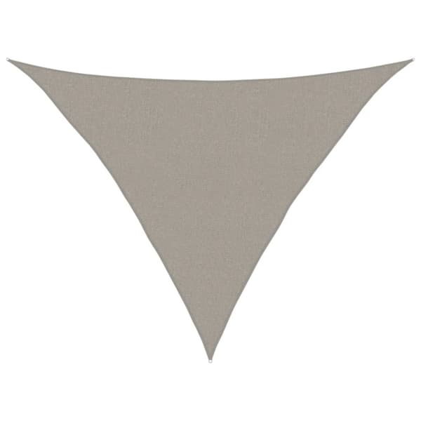 Solsegel 160 g/m² triangulär ljusgrå 2,5x2,5x3,5 m HDPE