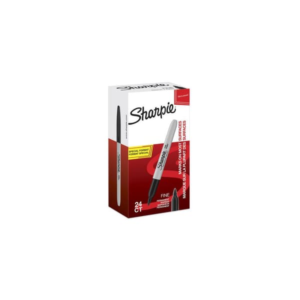 Märkpenna SHARPIE F svart v.pack 20+4/fp
