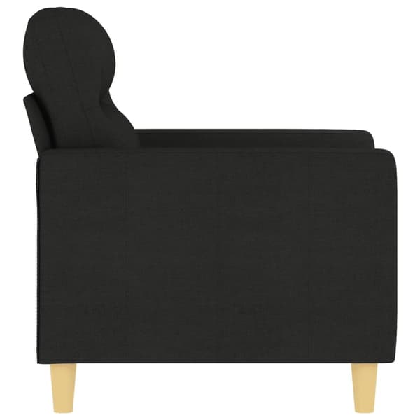 Fåtölj svart 60 cm tyg