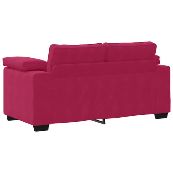Tvåsitssoffa vinröd 160x77x82 cm sammet