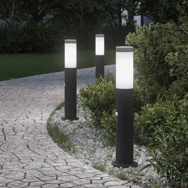 Pollare med sensor 3 st 50 cm rostfritt stål IP44