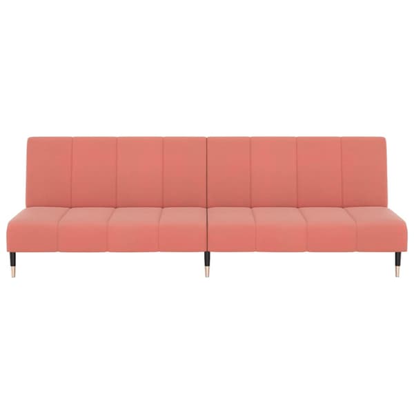 Bäddsoffa 2-sits rosa sammet