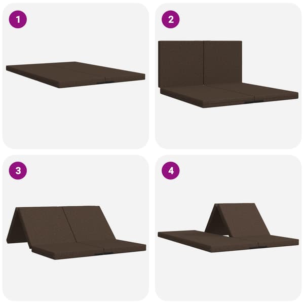 Fällbar Soffbed 140 x 67 x 45 cm Taupe