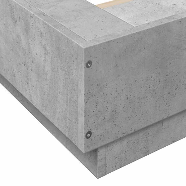 Golvsängsram Betonggrå 80 x 210 cm Konstruerat trä