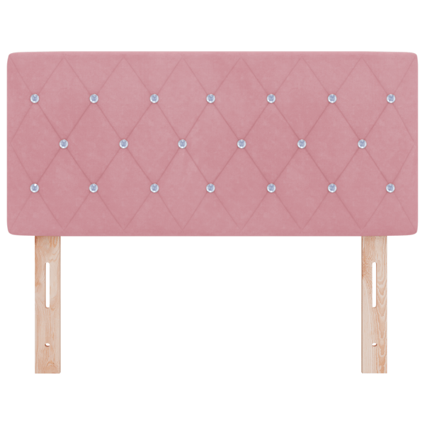 LED huvuddyna med LED-ljusslingor Rosa 90 cm Sammet