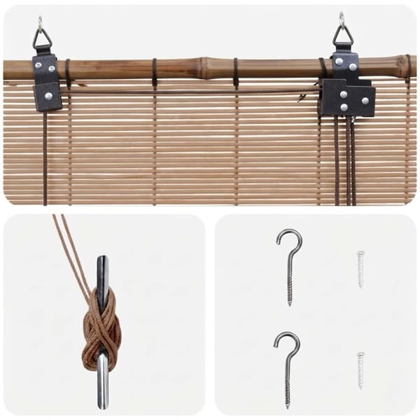 Rullgardin Brun 50 x 160 cm Bambu