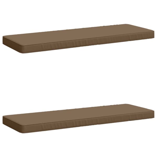 2-delade Bänk Kuddar VUGHT 2 st 100% Polyester Taupe