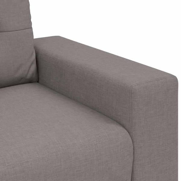 Tvåsitssoffa taupe 180x77x82 cm tyg